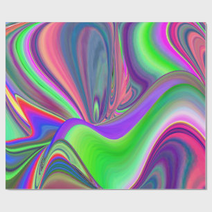 Summerfeeling , Abstract 3D Rainbowart Wrapping Paper
