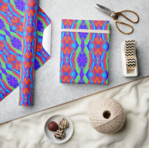 Summerfeeling , Abstract 3D Rainbowart Wrapping Paper