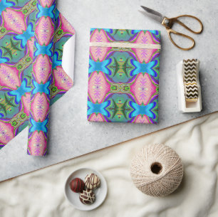 Summerfeeling , Abstract 3D Rainbowart Wrapping Paper