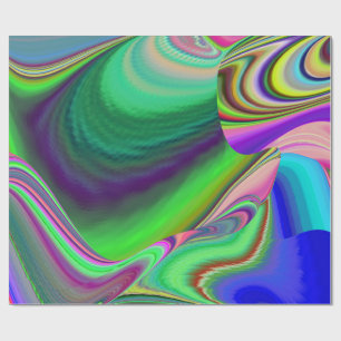 Summerfeeling , Abstract 3D Rainbowart Wrapping Paper
