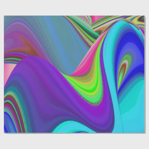 Summerfeeling , Abstract 3D Rainbowart Wrapping Paper