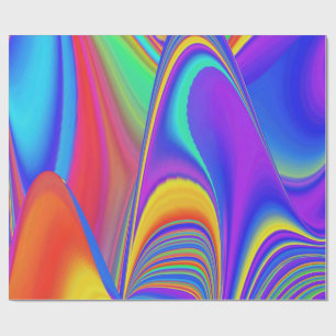 Summerfeeling , Abstract 3D Rainbowart Wrapping Paper