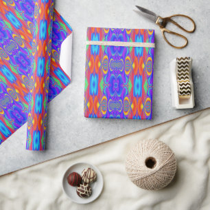 Summerfeeling , Abstract 3D Rainbowart Wrapping Paper