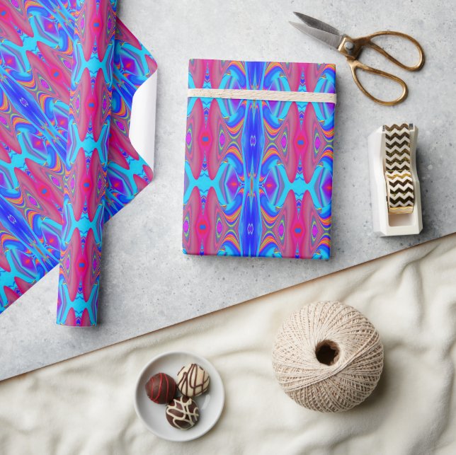 Summerfeeling , Abstract 3D Rainbowart Wrapping Paper (Crafts)
