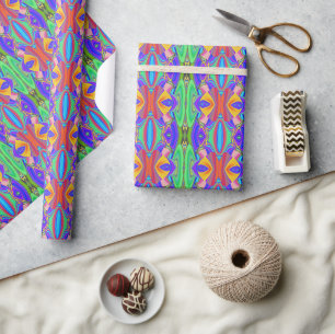 Summerfeeling , Abstract 3D Rainbowart Wrapping Paper