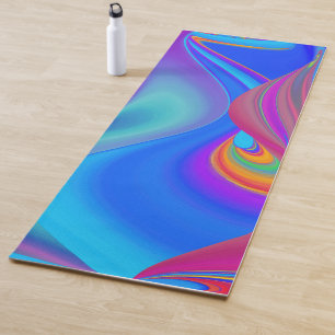 Summerfeeling , Abstract 3D Rainbowart Yoga Mat