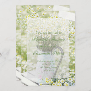 Summerfield Daisies Camomile Flower Bridal Shower Invitation