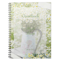 Summerfield Daisies Flower Wedding guest book