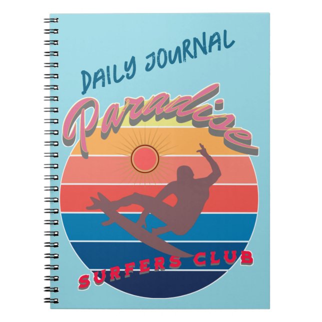 Summerfun surfing club-Beach weather Notebook (Front)