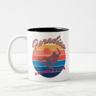 Summerfun surfing club-Beach weather Two-Tone Coffee Mug
