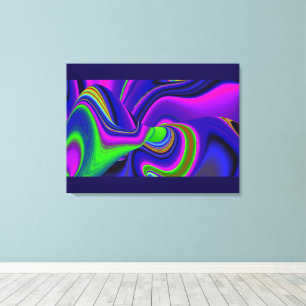Summerrainbow , Abstract 3D Rainbowart Canvas Print