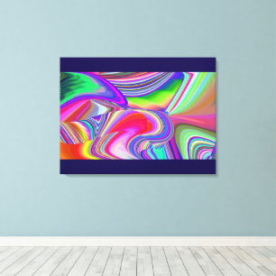 Summerrainbow , Abstract 3D Rainbowart Canvas Print