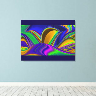 Summerrainbow , Abstract 3D Rainbowart Canvas Print