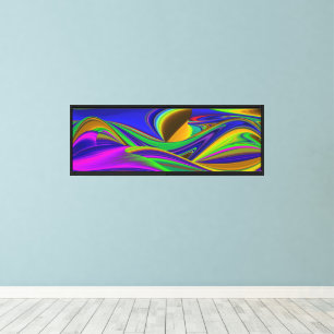 Summerrainbow , Abstract 3D Rainbowart Canvas Print