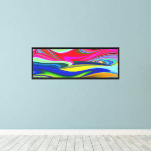 Summerrainbow , Abstract 3D Rainbowart Canvas Print