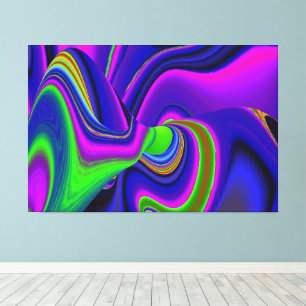 Summerrainbow , Abstract 3D Rainbowart Canvas Print