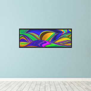 Summerrainbow , Abstract 3D Rainbowart Canvas Print