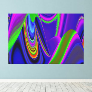 Summerrainbow , Abstract 3D Rainbowart Canvas Print