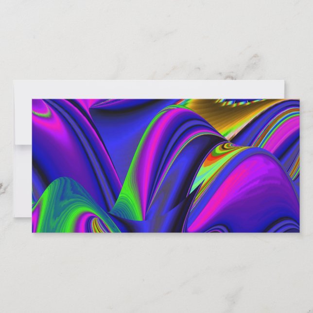 Summerrainbow , Abstract 3D Rainbowart Card (Front)