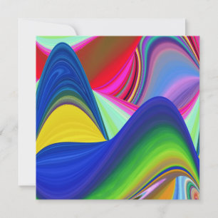 Summerrainbow , Abstract 3D Rainbowart Card
