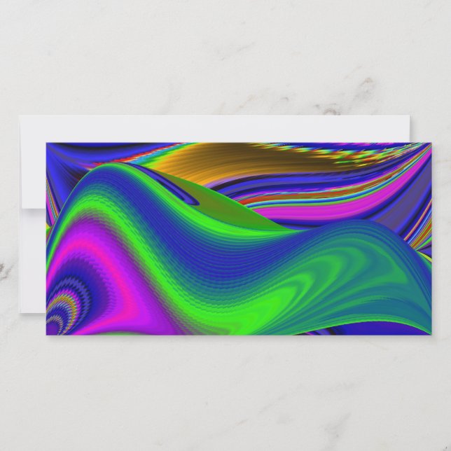 Summerrainbow , Abstract 3D Rainbowart Card (Front)