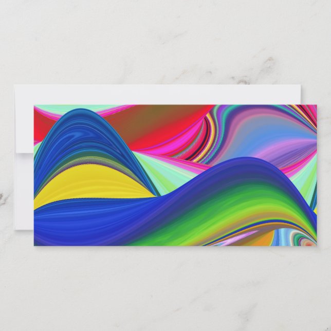 Summerrainbow , Abstract 3D Rainbowart Card (Front)
