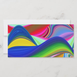 Summerrainbow , Abstract 3D Rainbowart Card