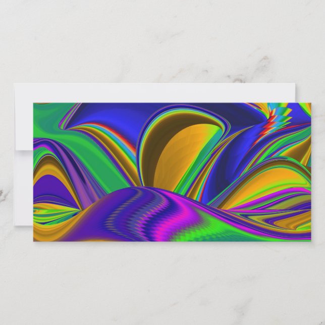 Summerrainbow , Abstract 3D Rainbowart Card (Front)