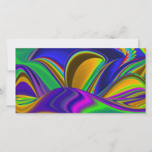 Summerrainbow , Abstract 3D Rainbowart Card