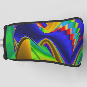 Summerrainbow , Abstract 3D Rainbowart Golf Head Cover