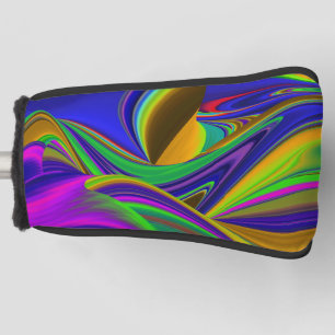 Summerrainbow , Abstract 3D Rainbowart Golf Head Cover