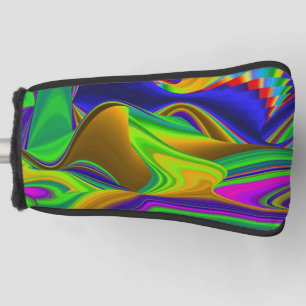 Summerrainbow , Abstract 3D Rainbowart Golf Head Cover