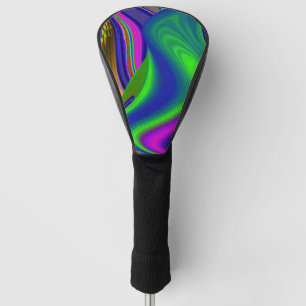 Summerrainbow , Abstract 3D Rainbowart Golf Head Cover
