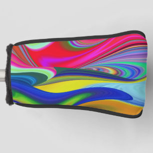 Summerrainbow , Abstract 3D Rainbowart Golf Head Cover