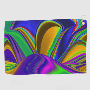 Summerrainbow , Abstract 3D Rainbowart Golf Towel