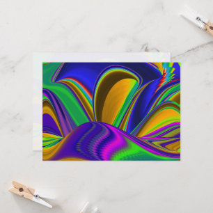 Summerrainbow , Abstract 3D Rainbowart Invitation