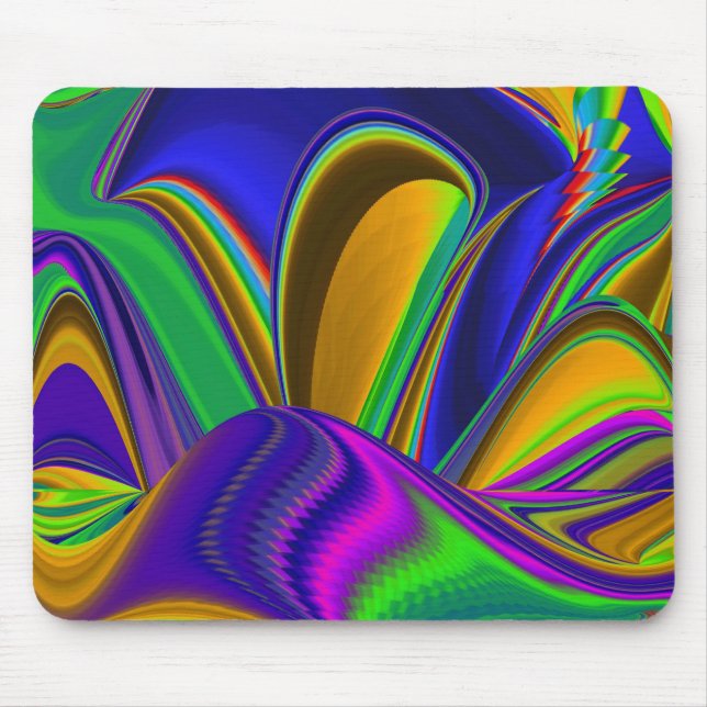 Summerrainbow , Abstract 3D Rainbowart Mouse Pad (Front)