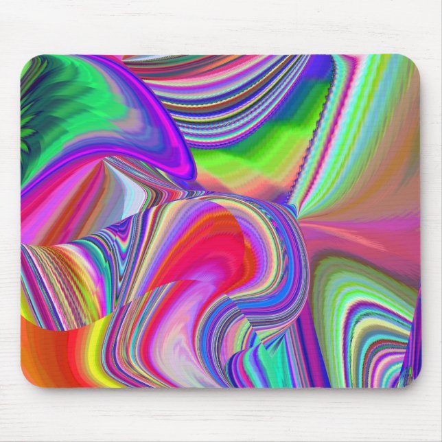 Summerrainbow , Abstract 3D Rainbowart Mouse Pad (Front)