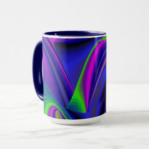 Summerrainbow , Abstract 3D Rainbowart Mug