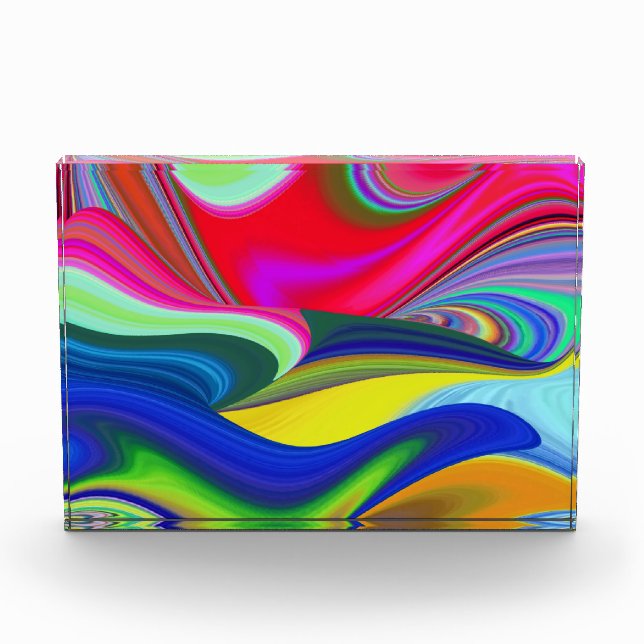 Summerrainbow , Abstract 3D Rainbowart Photo Block (Front)