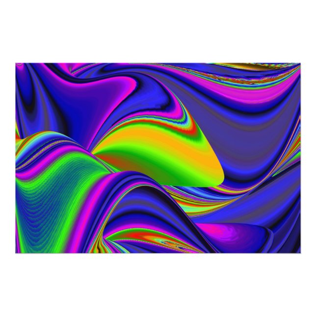 Summerrainbow , Abstract 3D Rainbowart Photo Print (Front)