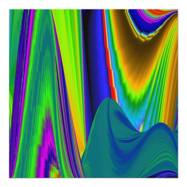 Summerrainbow , Abstract 3D Rainbowart Photo Print (Front)