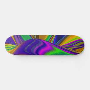 Summerrainbow , Abstract 3D Rainbowart Skateboard