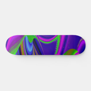 Summerrainbow , Abstract 3D Rainbowart Skateboard