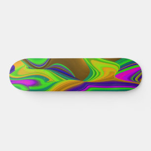 Summerrainbow , Abstract 3D Rainbowart Skateboard