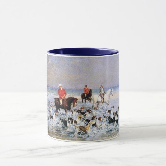 Summer's Day in Cleveland (Horses and Hound Dogs) Mug (Center)