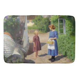 Summer's Day in Denmark (Mother and Daughter) Bath Mat