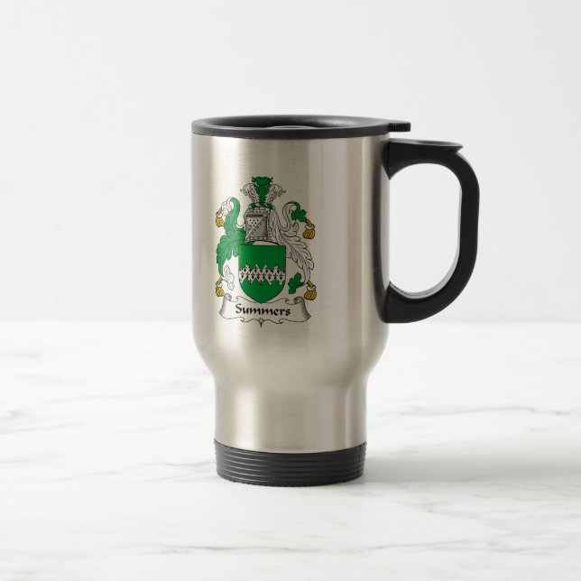 Summers Family Crest Travel Mug (Right)