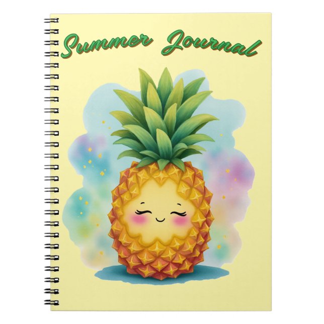 Summer's Journal Happy Pineapple Notebook (Front)