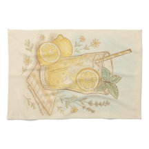 Summer's Sweetest Sip Pastel Lemonade Illustration